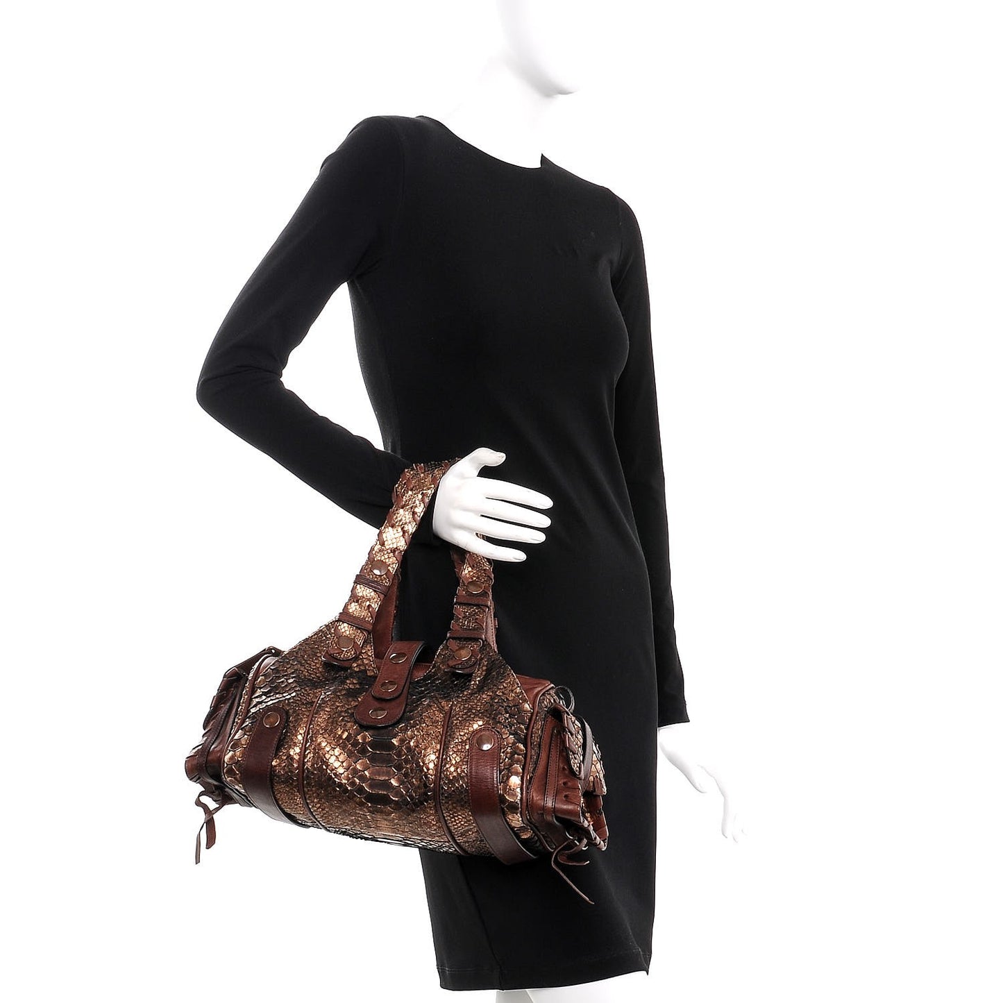 Python Silverado Shoulder Bag Bronze