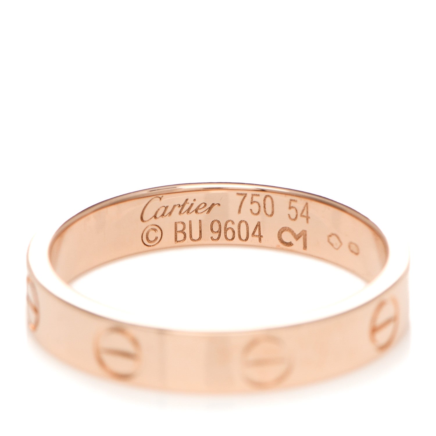 Cartier 18K Pink Gold 3.5mm LOVE Wedding Band Ring 54 7 4 of 4