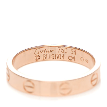 Cartier 18K Pink Gold 3.5mm LOVE Wedding Band Ring 54 7 4 of 4