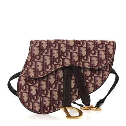 Christian Dior Oblique Saddle Belt Pouch Bordeaux 1 of 14