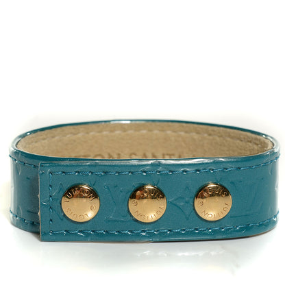 Louis Vuitton Vernis Snap Bracelet Blue Galactic 3 of 6