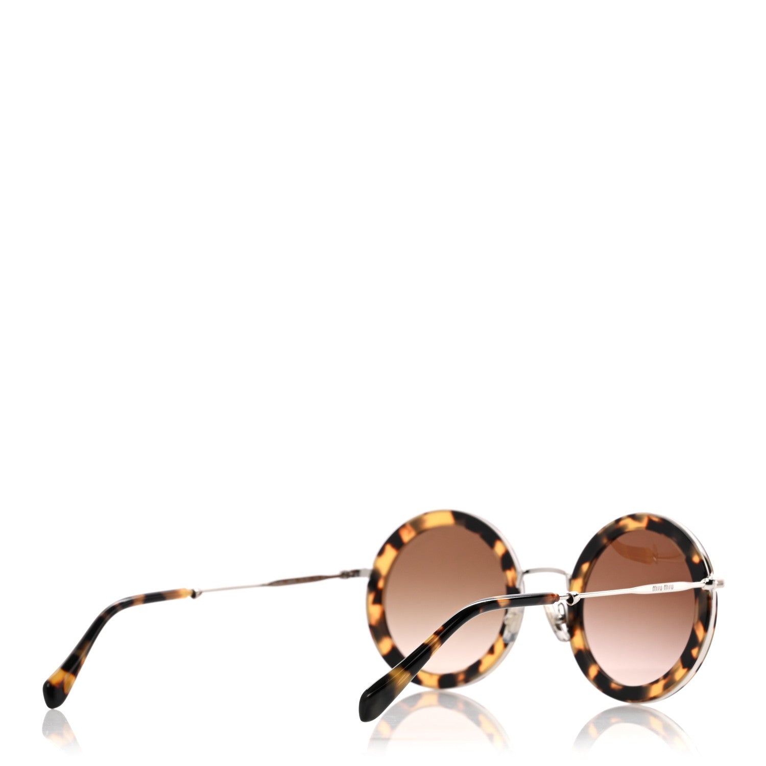 Miu Miu Round Sunglasses SMU59U Tortoise 4 of 8