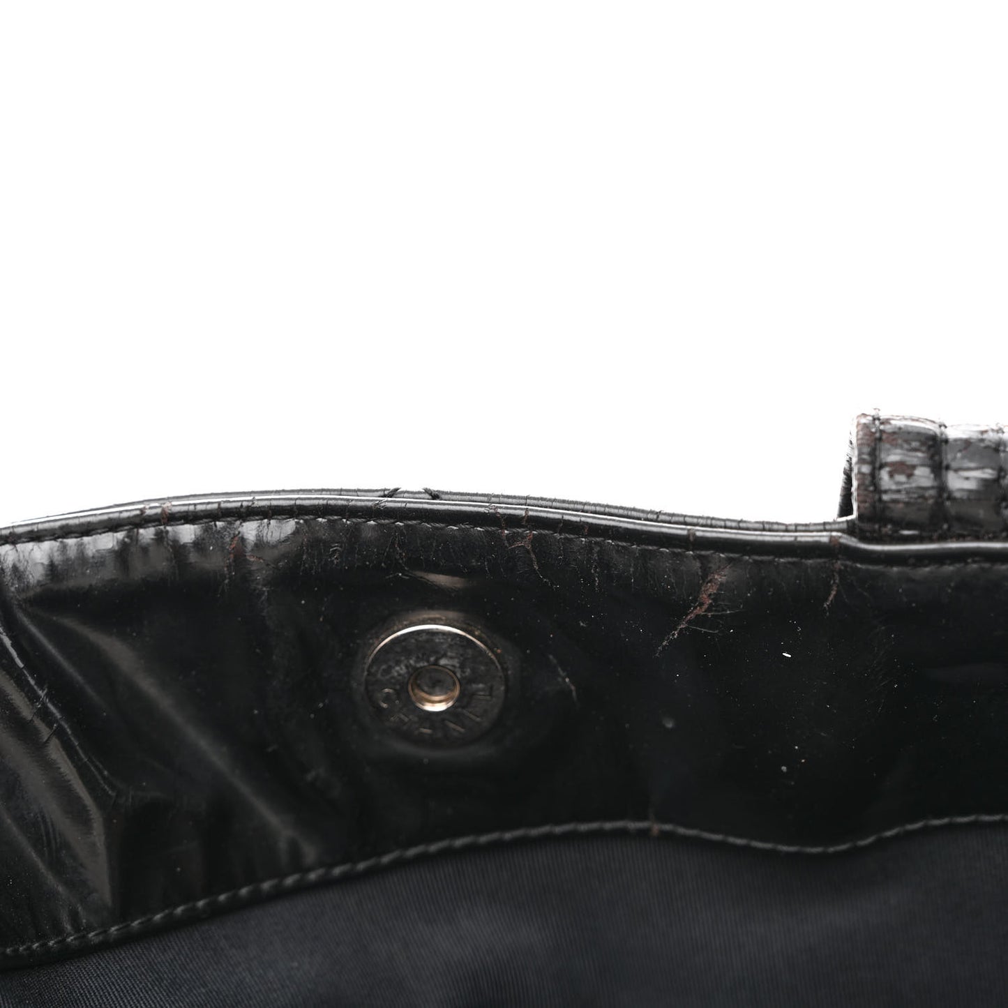 Patent Quilted Expandable CC Shoping Tote Black