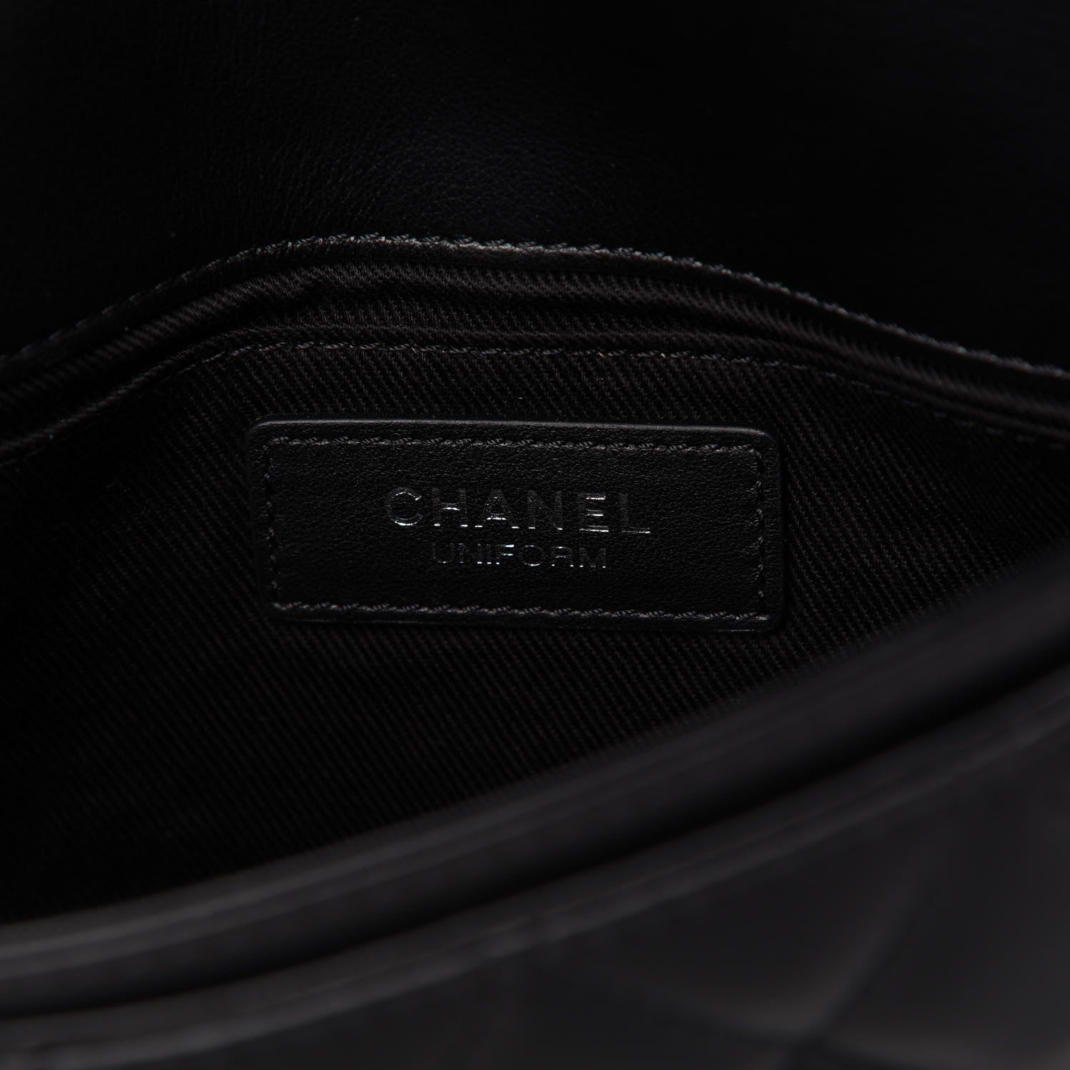 Chanel Calfskin Quilted CC Uniform Flap Belt Bag Black 8 of 11