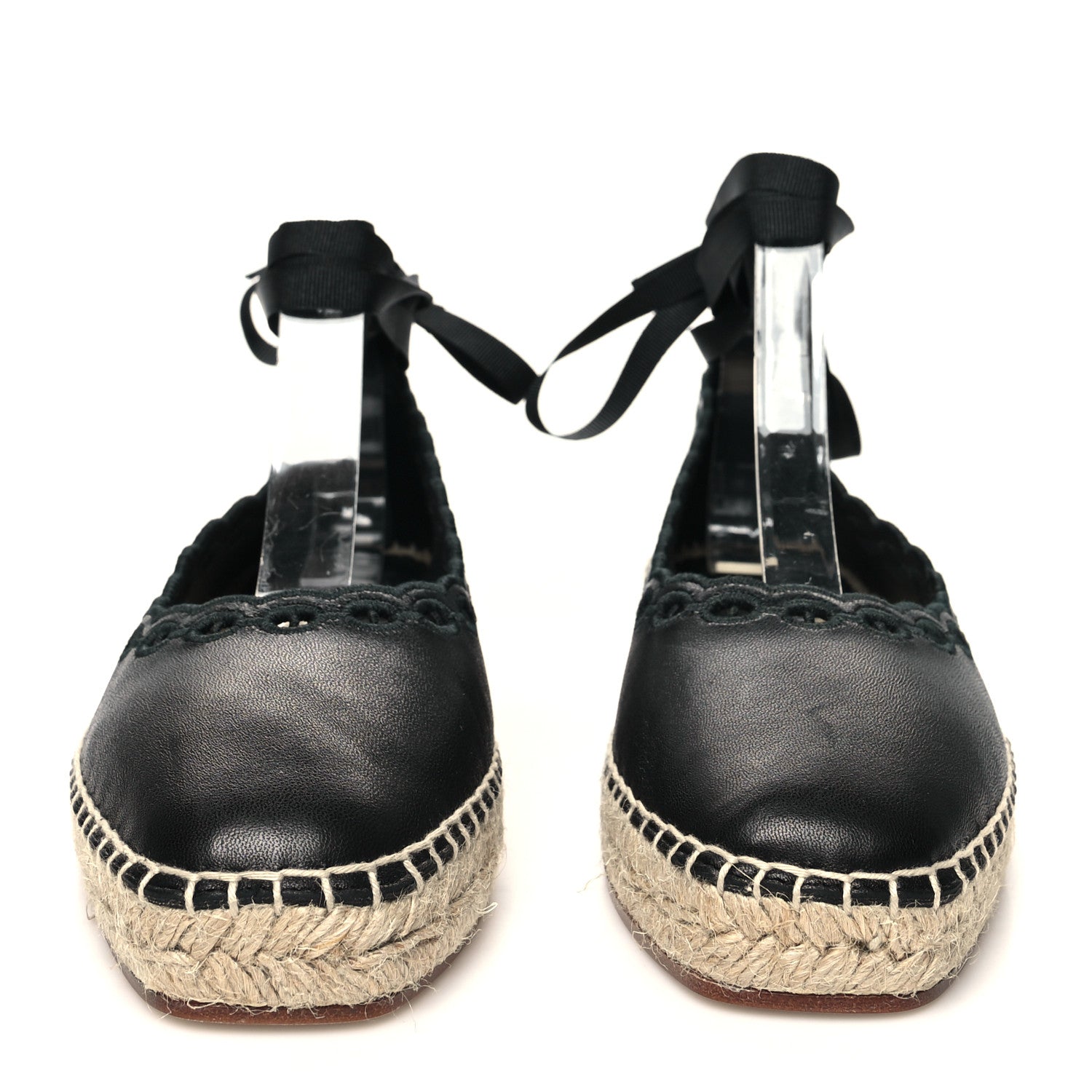 Hermes Nappa Womens Guapa Espadrilles 36 Black 2 of 7