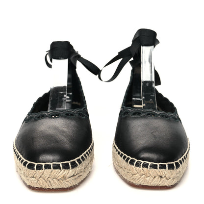 Hermes Nappa Womens Guapa Espadrilles 36 Black 2 of 7