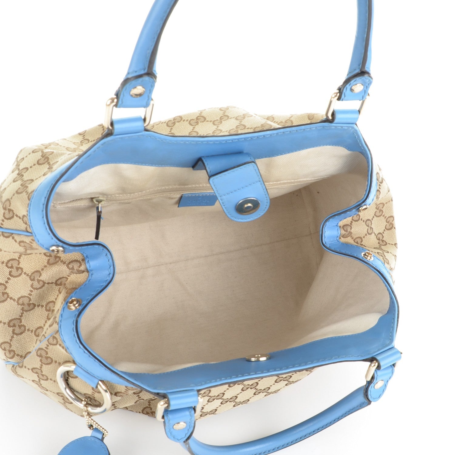 Gucci Monogram Medium Sukey Tote Blue 5 of 7