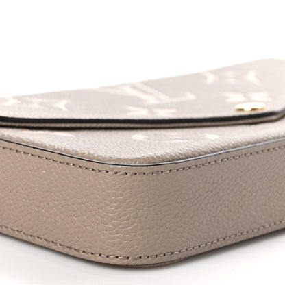 Louis Vuitton Empreinte Monogram Giant Felicie Pochette Tourterelle Creme 9 of 10