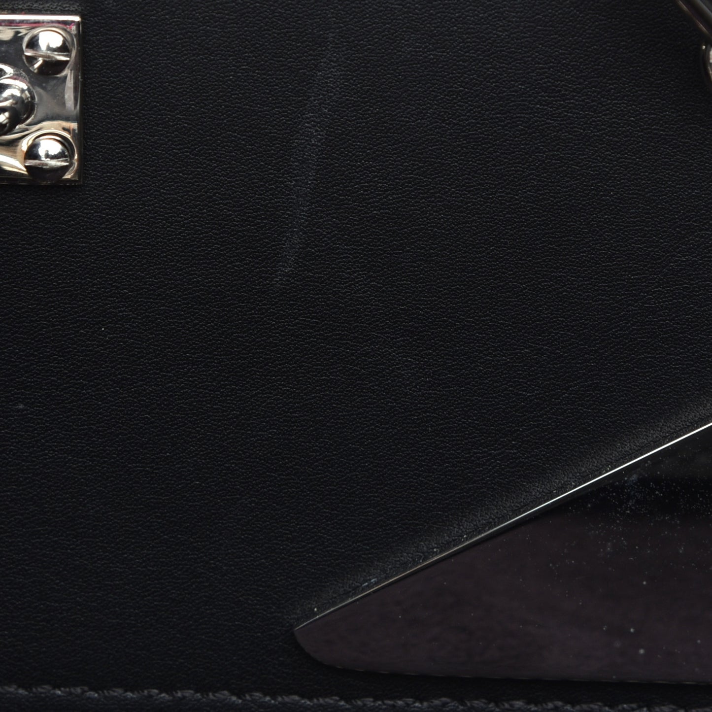 Calfskin Monster Eyes Large Mens Peekaboo Iconic Essential Satchel Black