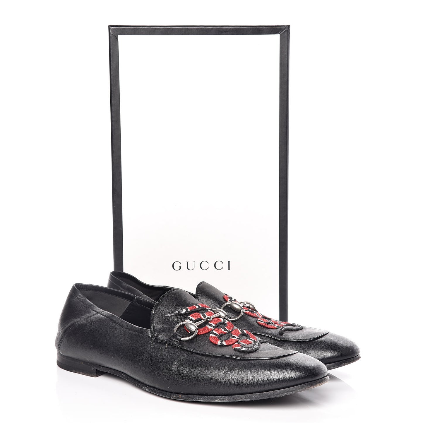 Lambskin Kingsnake Embroidered Mens Brixton Horsebit Loafers 11 Black