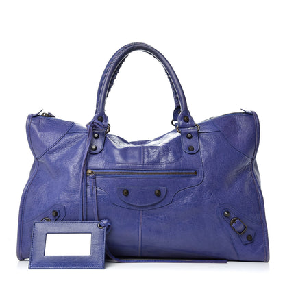 Balenciaga Agneau Classic Hardware Work Bleu Lavande 1 of 14