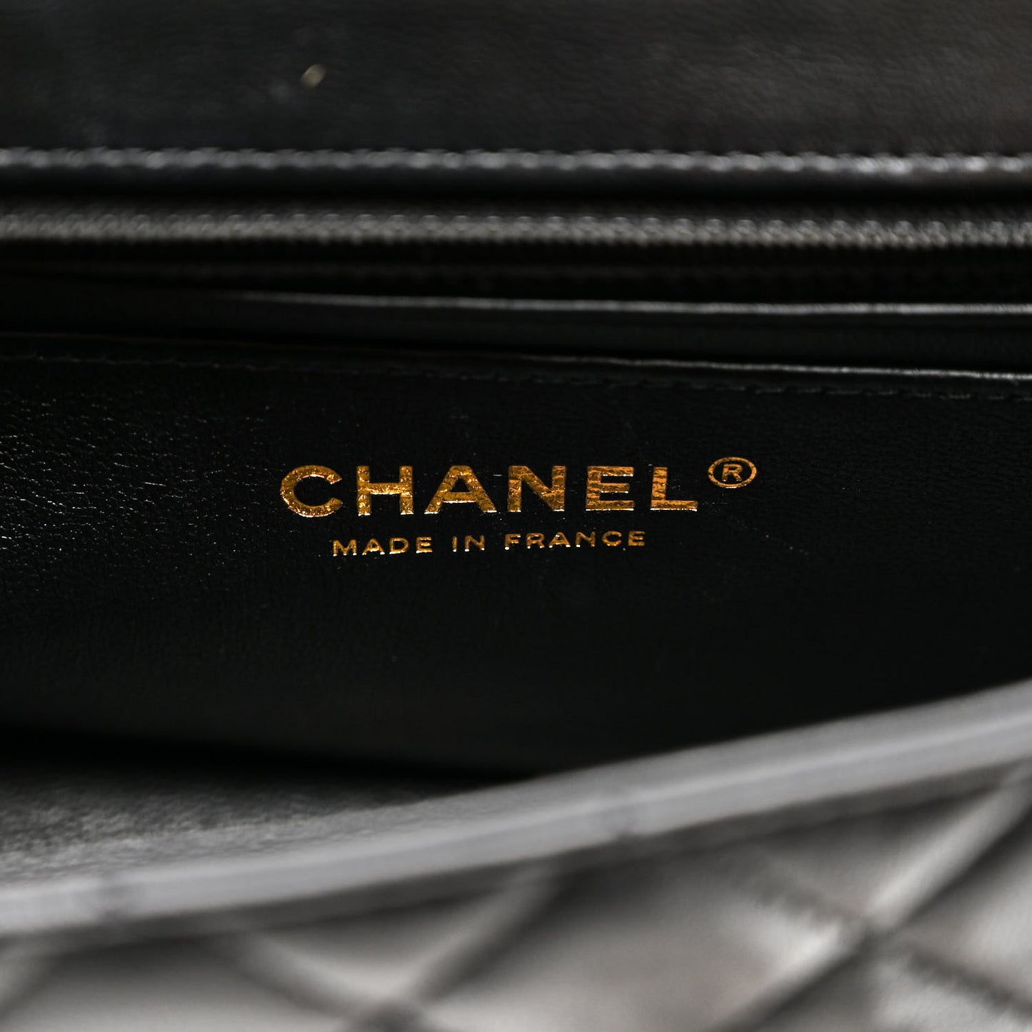Lambskin Quilted Mini Rectangular Flap Black
