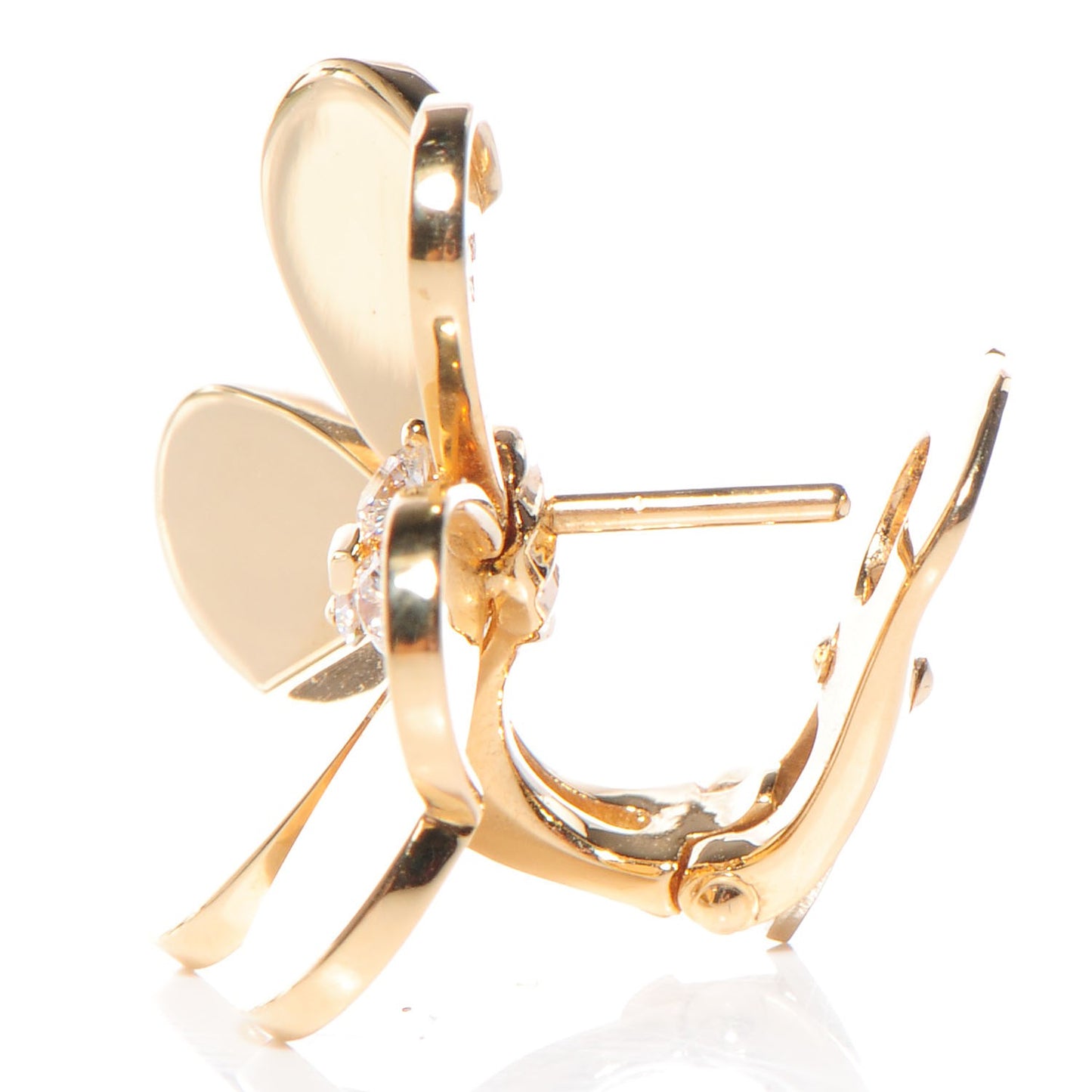 18K Yellow Gold Diamond Large Frivole Earrings