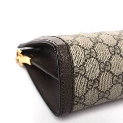 Gucci GG Supreme Monogram Web Small Ophidia Chain Shoulder Bag Brown 8 of 9