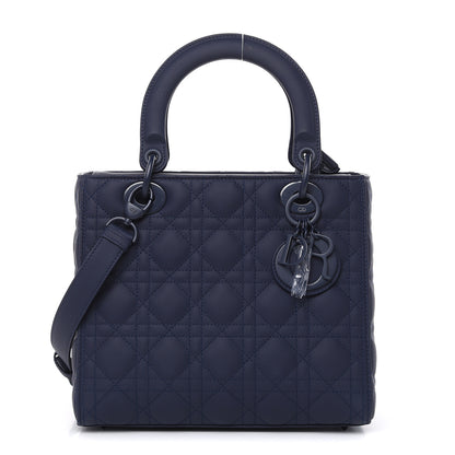 Christian Dior Ultra Matte Calfskin Cannage Medium Lady Dior Blue 1 of 10