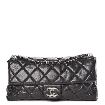 Chanel Glazed Caviar Medium Nature Flap Bag Black 1 of 16