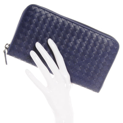 Bottega Veneta Nappa Intrecciato Zip Around Wallet Atlantic 2 of 9