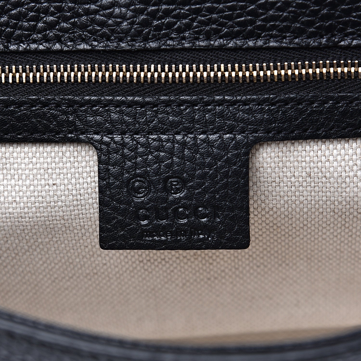 Gucci Pebbled Calfskin Medium Soho Flap Crossbody Black 5 of 9