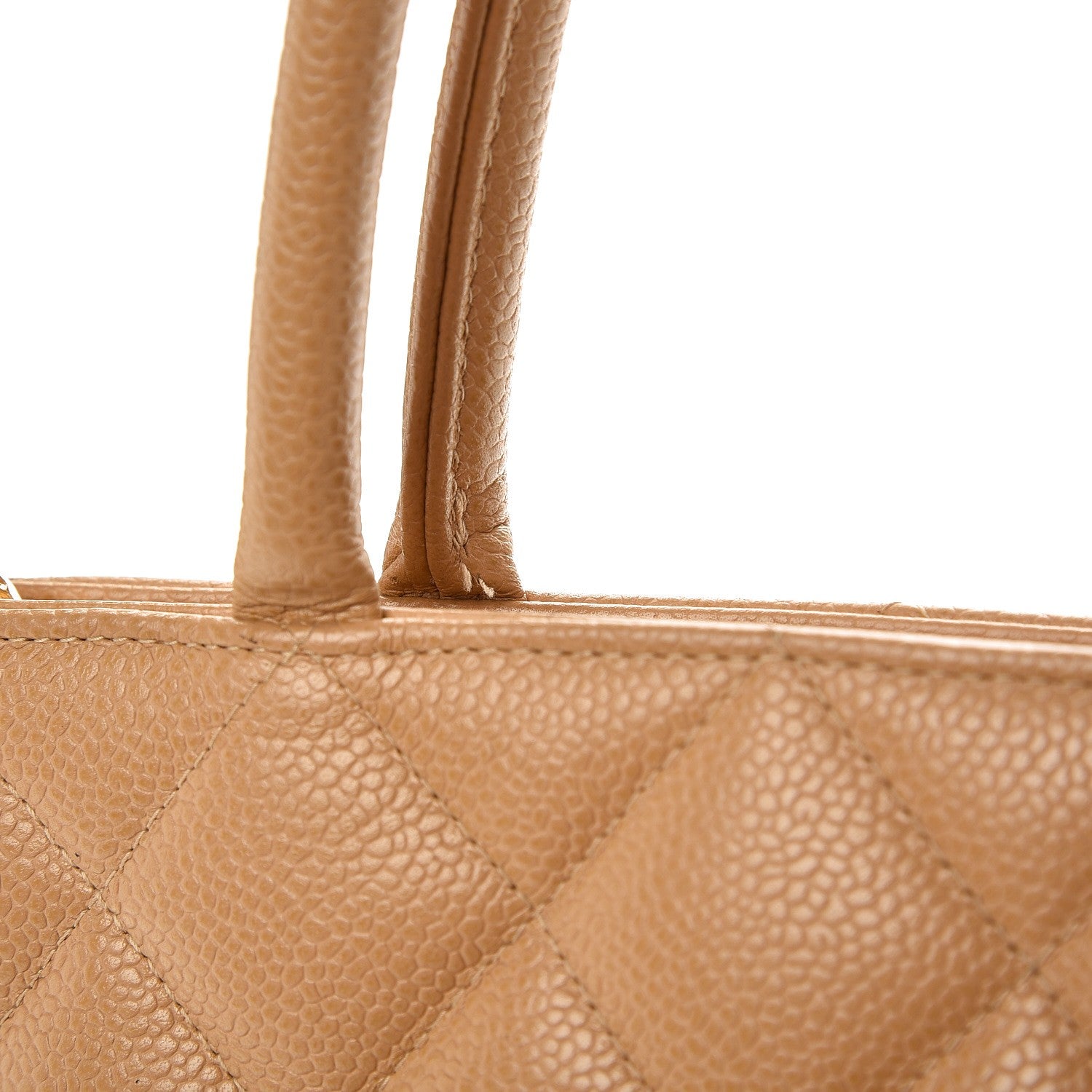 Chanel Caviar Quilted Medallion Tote Beige 10 of 15