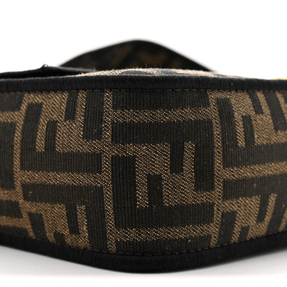 Fendi Fabric Jacquard FF 1974 Medium Baguette Tobacco Moro Black 9 of 10