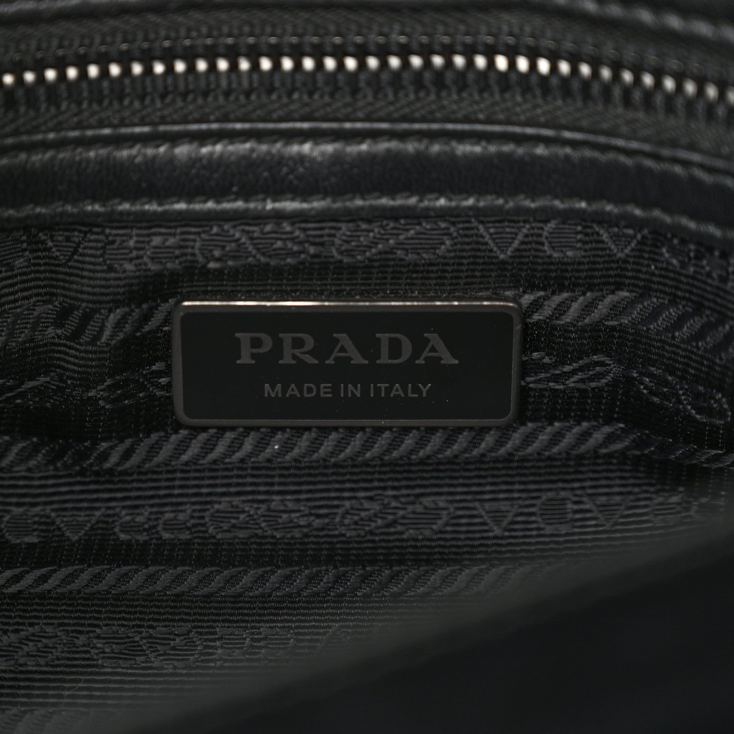 Prada Nappa Triangle Stitched Large Spectrum Bag Black 7 of 12
