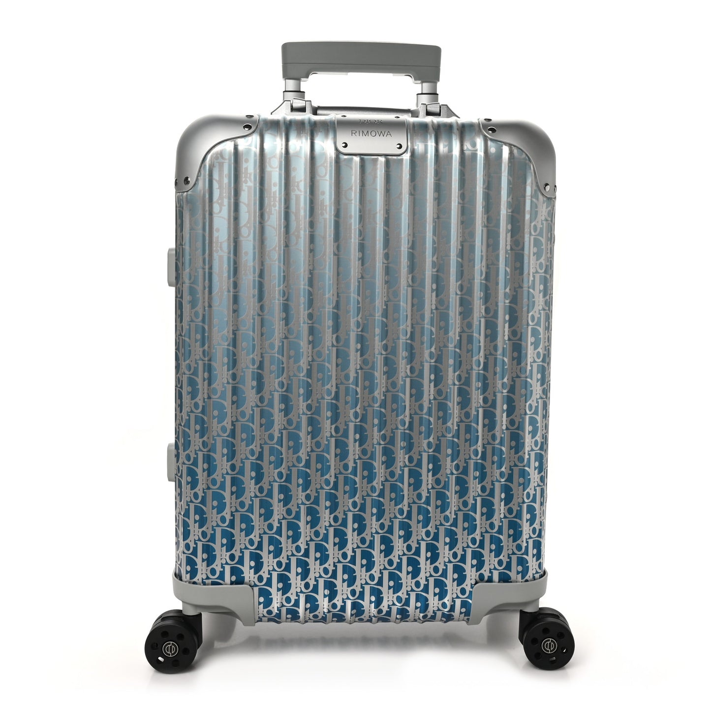 X RIMOWA Aluminum Gradient Cabin Luggage Blue Multi