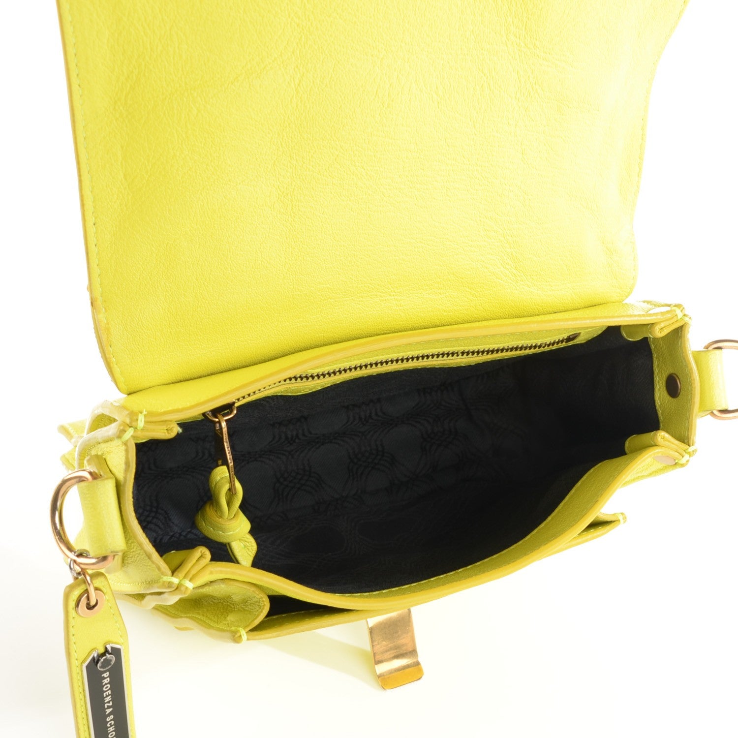 Proenza Schouler Lambskin PS1 Pouch Messenger Lemon 10 of 12