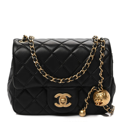 Chanel Lambskin Quilted Mini Pearl Crush Flap Black 1 of 8