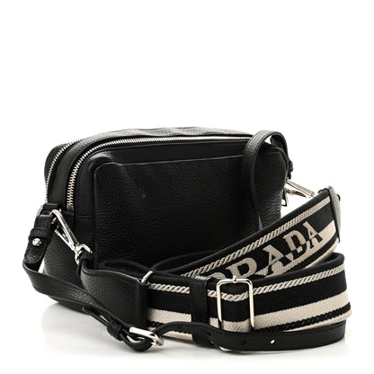 Prada Vitello Daino Soft Camera Crossbody Black 3 of 11