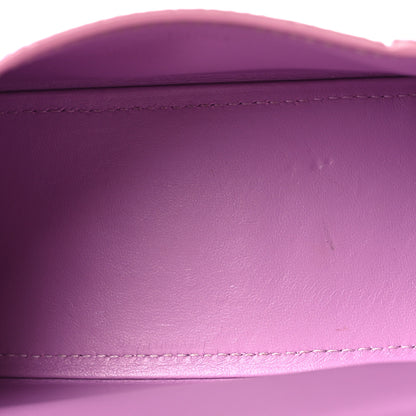 Balenciaga Shiny Calfskin Crocodile Embossed Hourglass Top Handle Bag XS Lilac 5 of 9