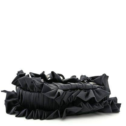 Balenciaga Ruffled Jersey Le Cagole Shoulder Bag XS Black 4 of 10