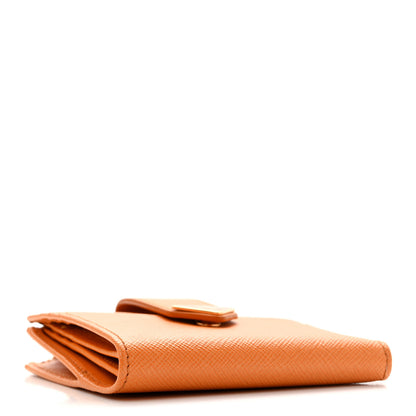 Prada Calfskin Small Triangle Wallet Ambra 4 of 10