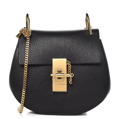 Chloe Grained Lambskin Mini Drew Shoulder Bag Black 1 of 7