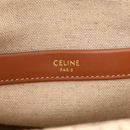 Celine Canvas Calfskin All Over Print Small Cabas Thais Natural Tan 6 of 10