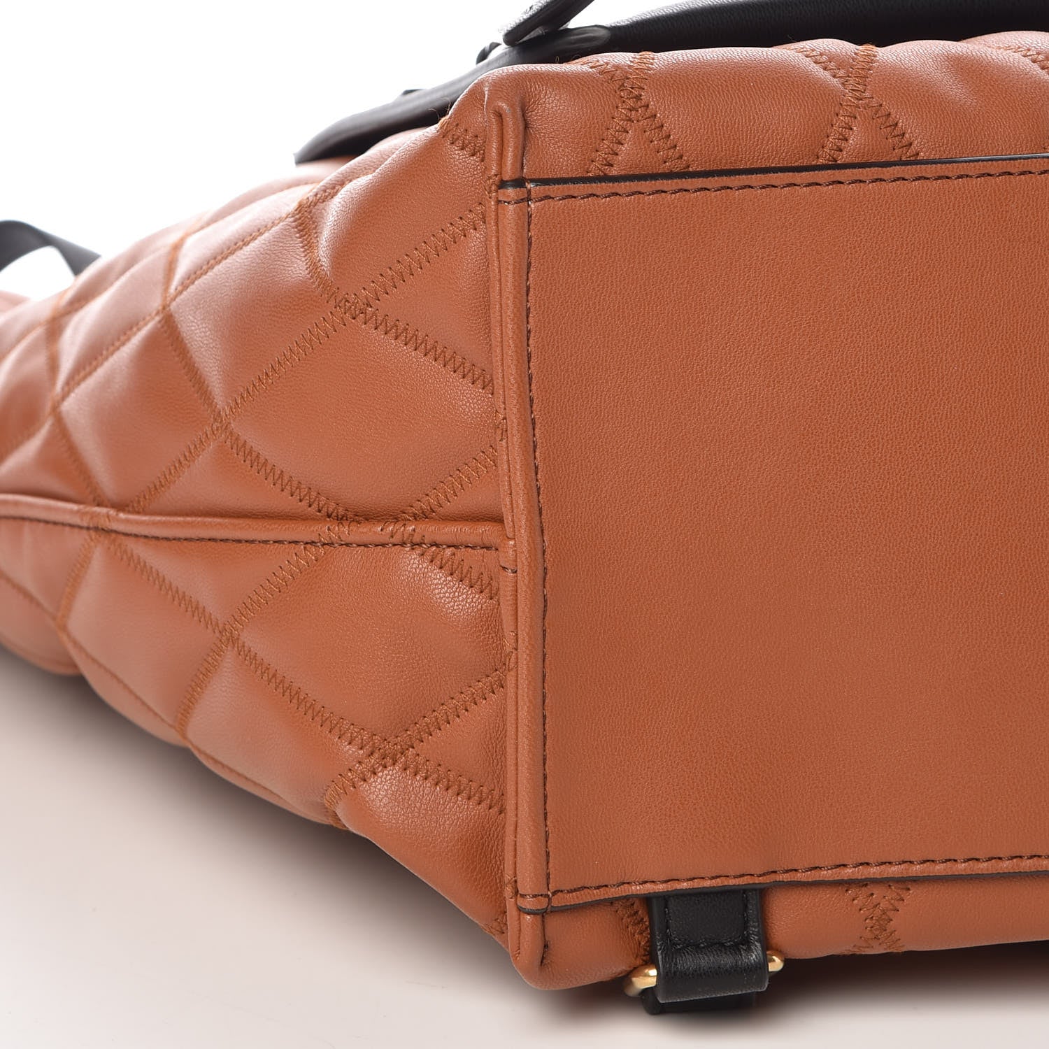 Givenchy Rubberized Canvas Quilted Duo Backpack Tan 9 of 10