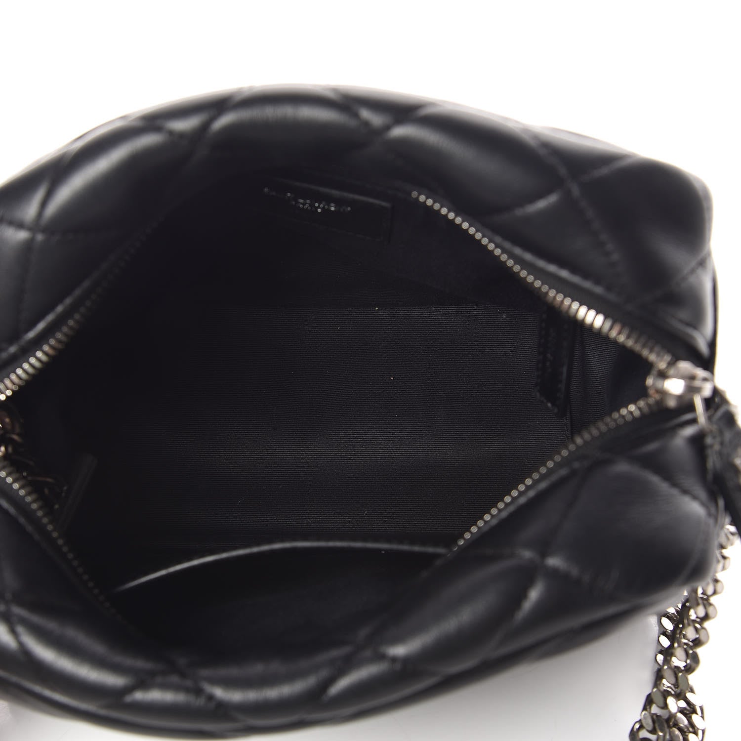 Saint Laurent Calfskin Y Quilted Monogram Small Loulou Bowling Bag Black 7 of 9