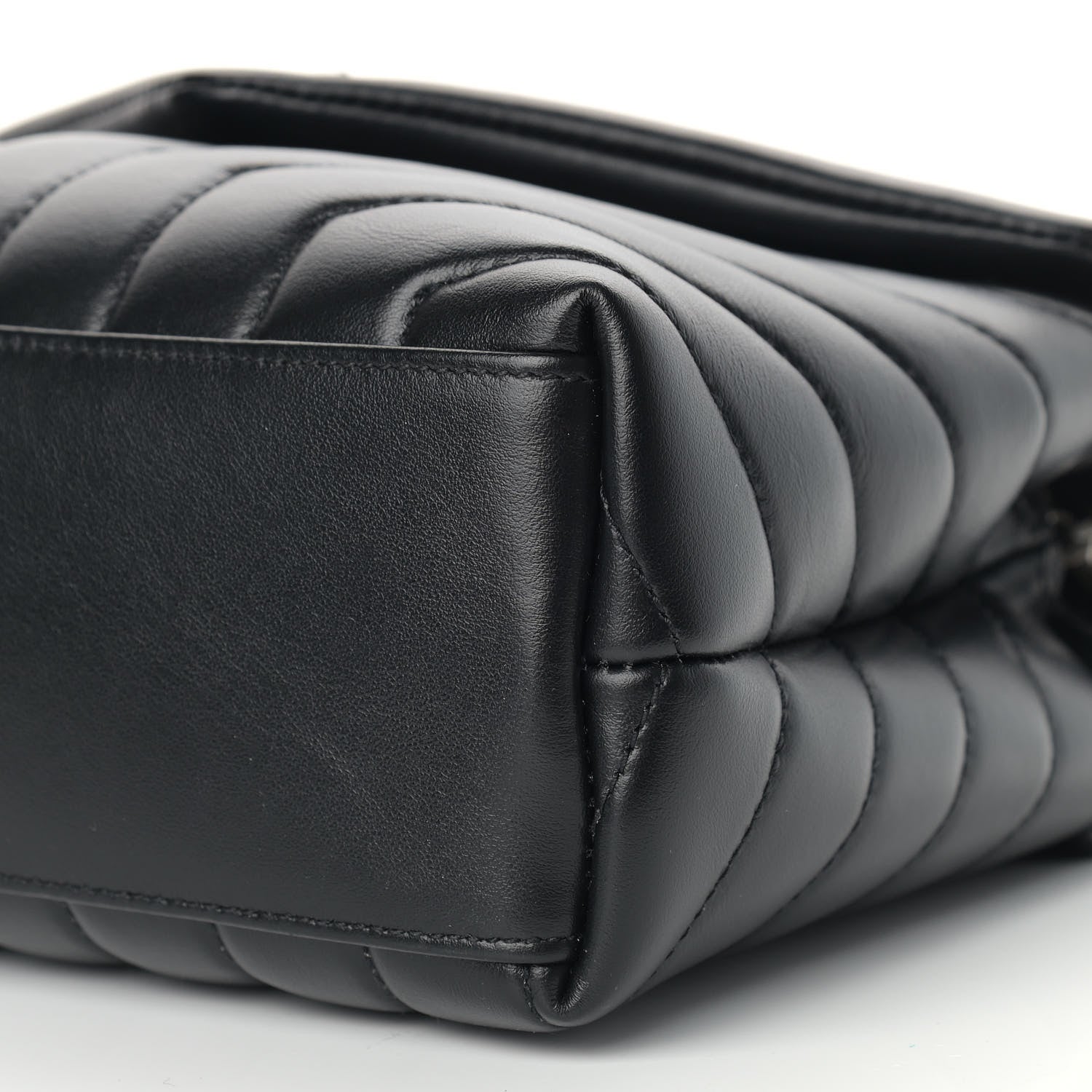 Saint Laurent Calfskin Y Quilted Monogram Small Loulou Chain Satchel Black 9 of 13