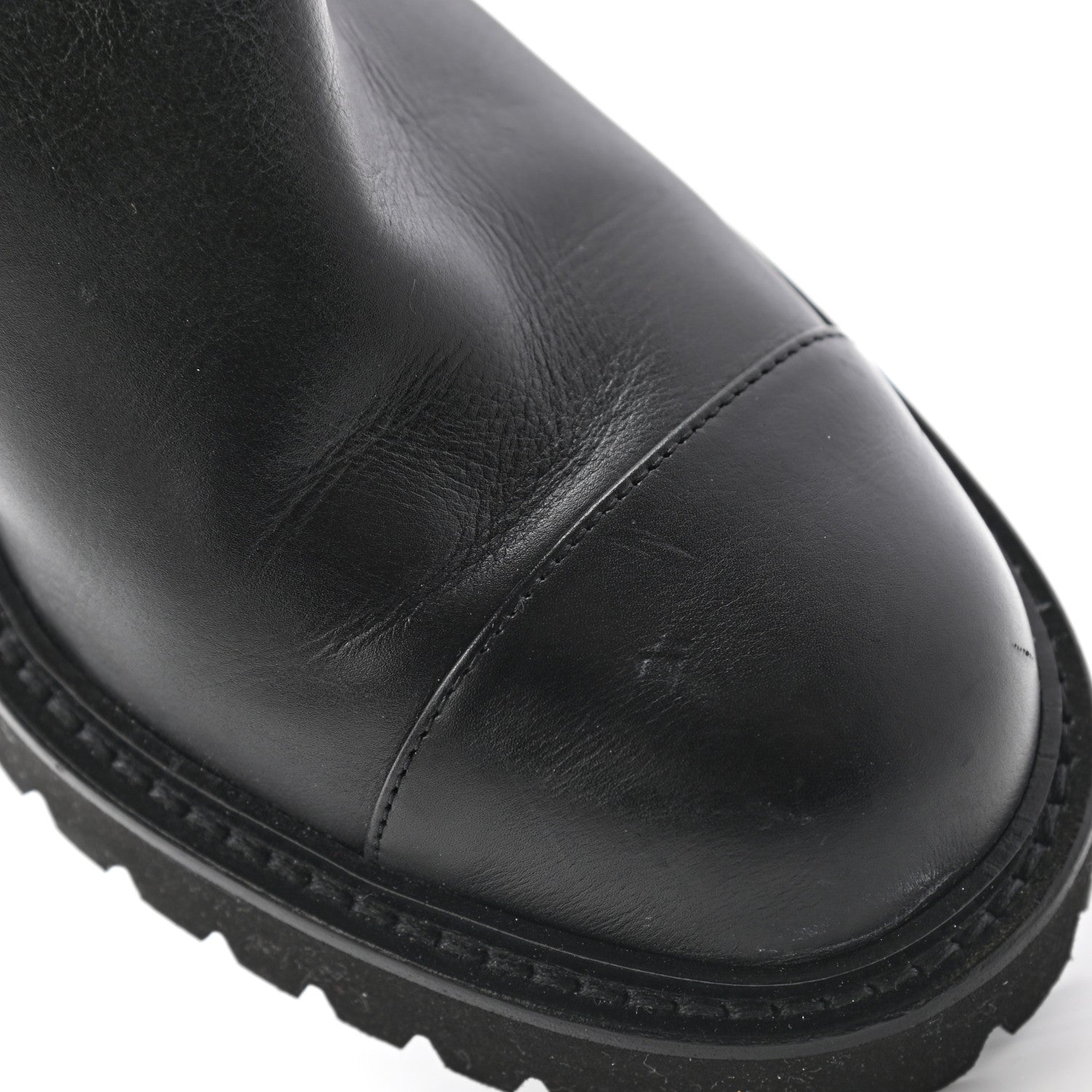 Chanel Calfskin CC Ankle Boots 37 Black 10 of 14