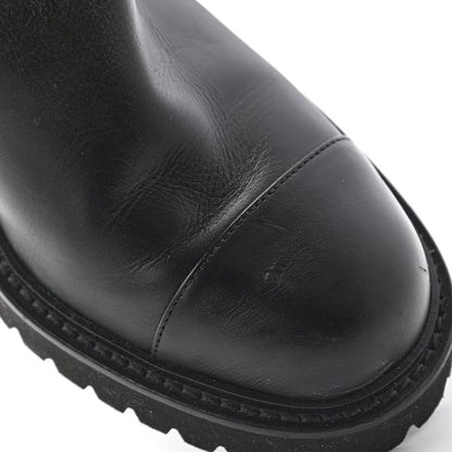 Chanel Calfskin CC Ankle Boots 37 Black 10 of 14