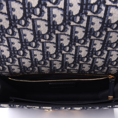 Christian Dior Oblique 30 Montaigne Flap Bag Blue 5 of 10