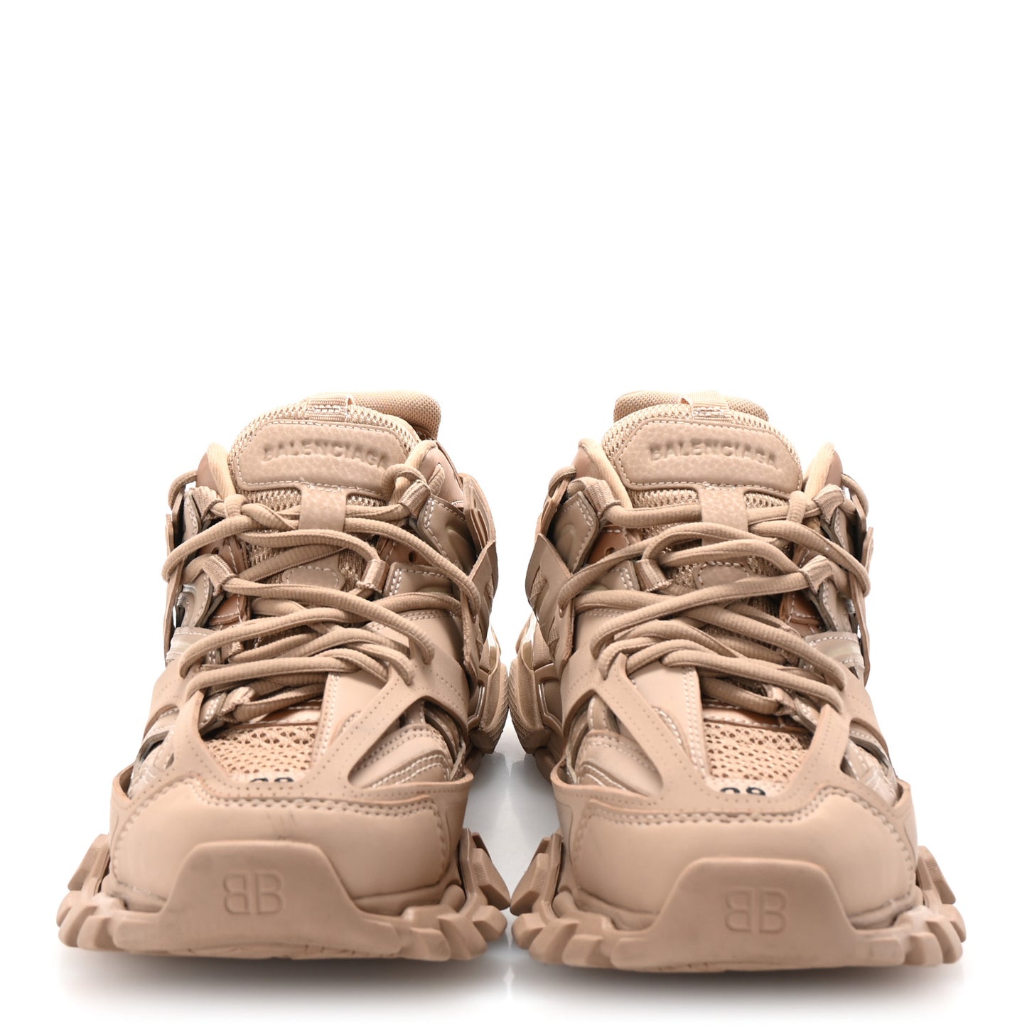 Mesh Rubber Uni-Matte Full Color Womens Track Sneakers 38 Full Beige