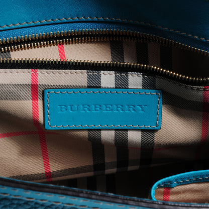 Burberry Pebbled Calfskin Small Honeywood Tote Kingfisher 8 of 9