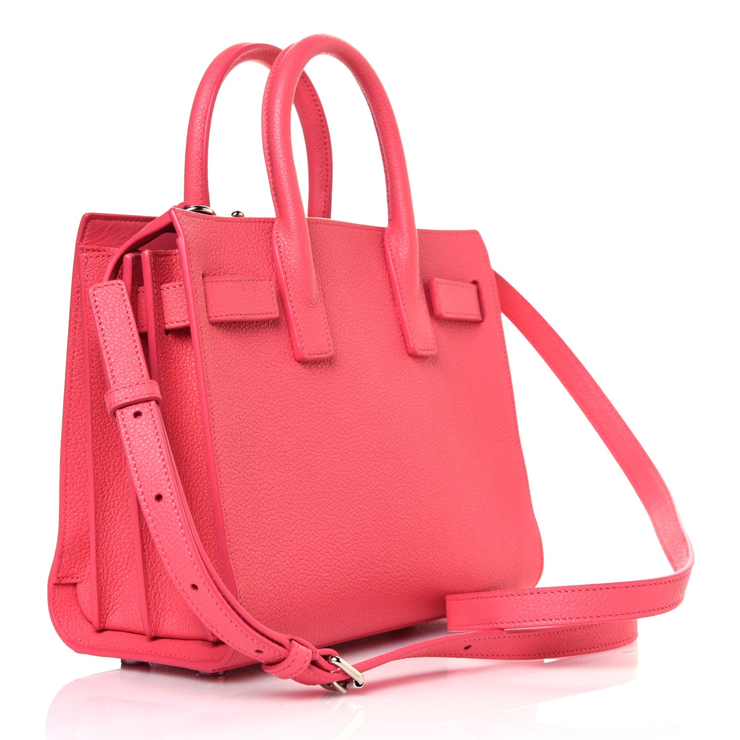 Grained Calfskin Nano Sac De Jour Coral