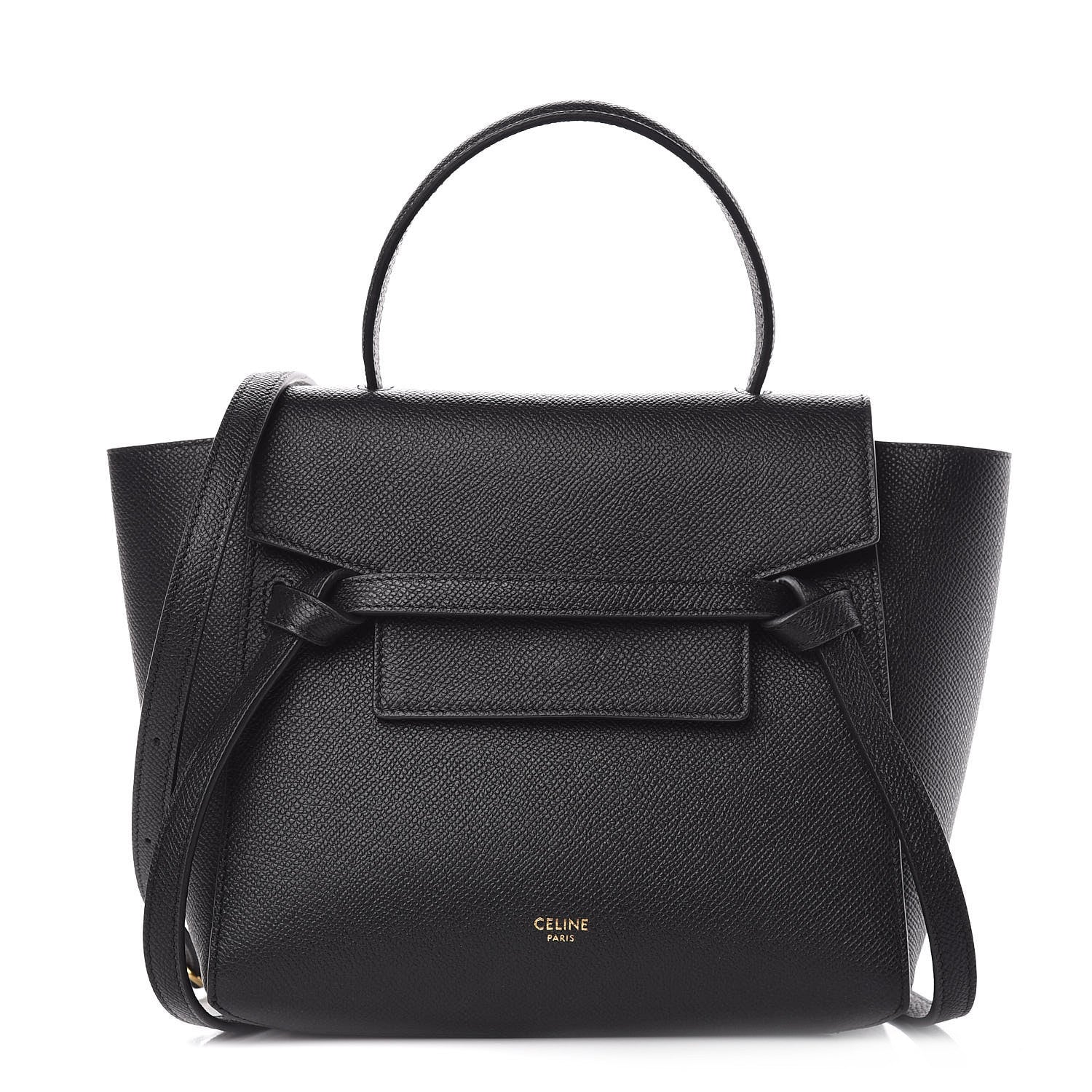 Celine Grained Calfskin Nano Belt Bag Black 1 of 9