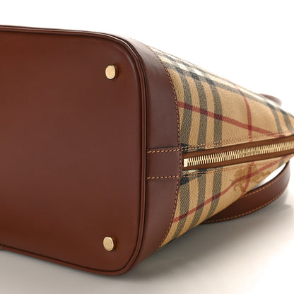 Burberry Haymarket Check Top Handle Crossbody Brown 8 of 8