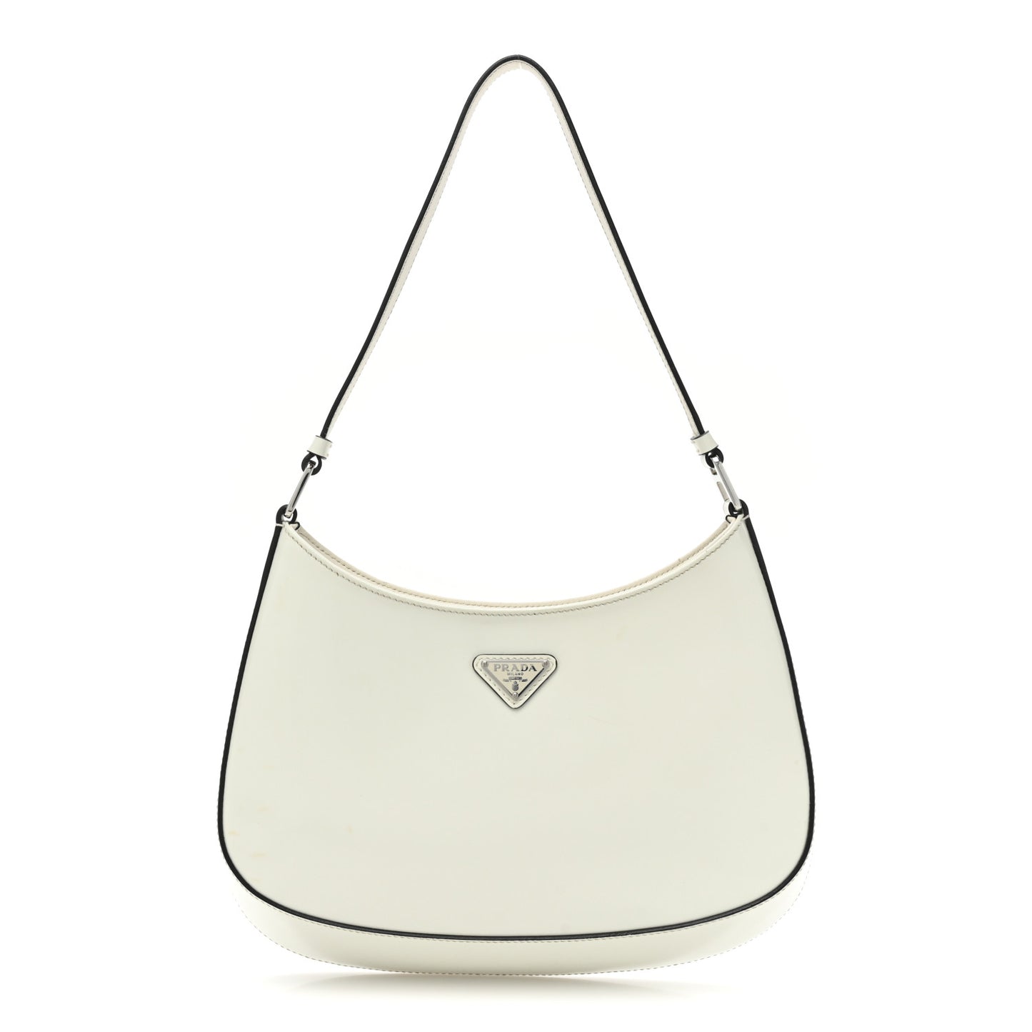 Spazzolato Cleo Shoulder Bag White Black