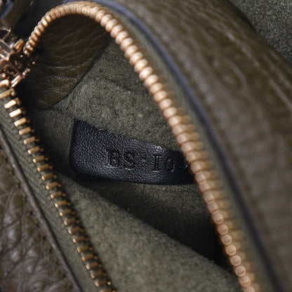 Valentino Garavani Pebbled Calfskin Small Rockstud Tote Army Green 8 of 8