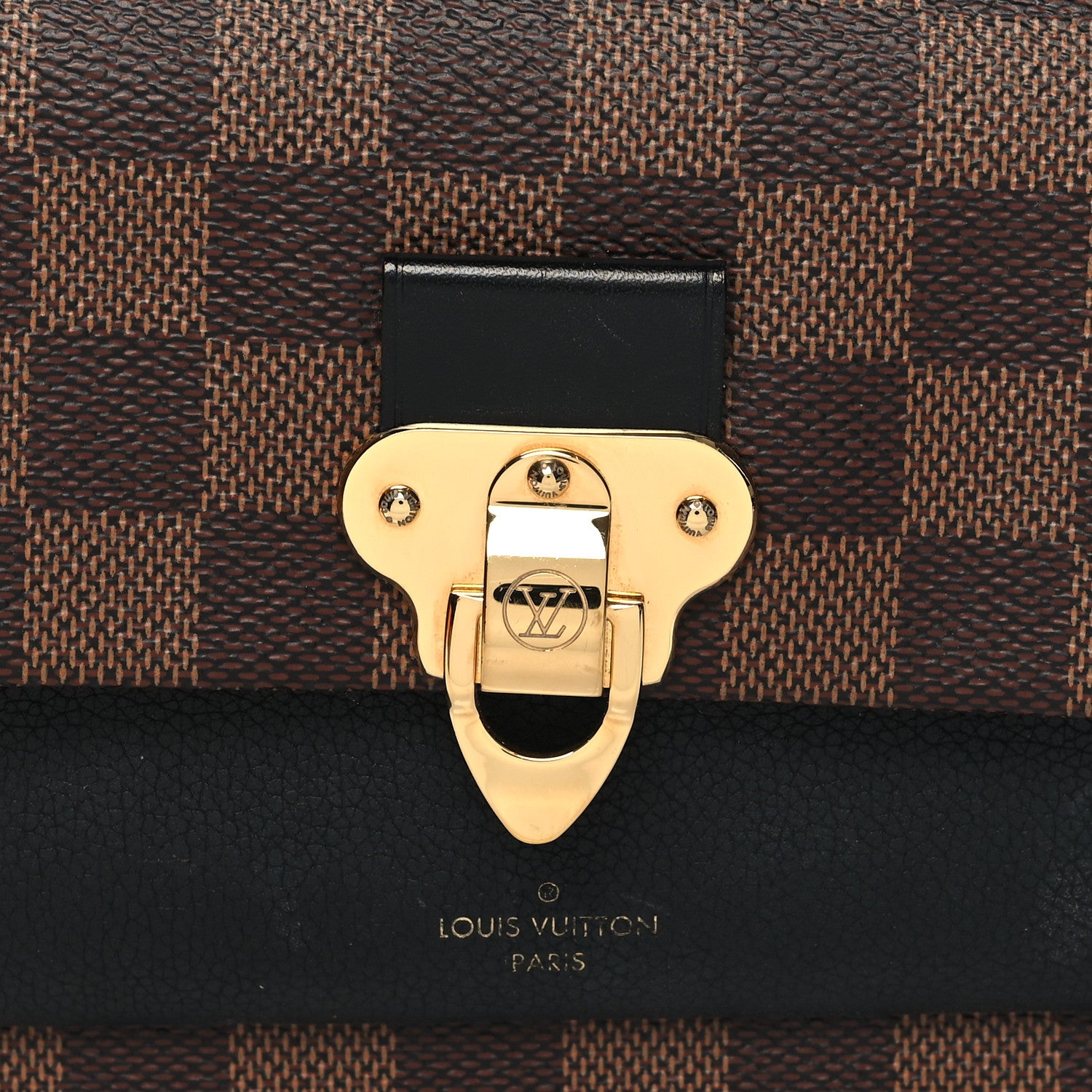 Louis Vuitton Damier Ebene Vavin Chain Wallet Black 9 of 12