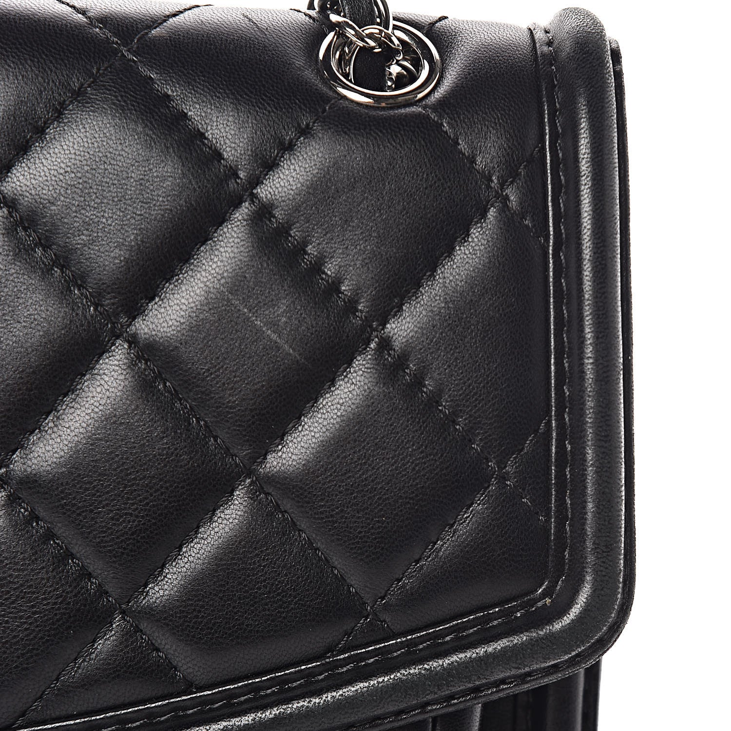 Chanel Lambskin Quilted Large Geometric Flap Black 12 of 17