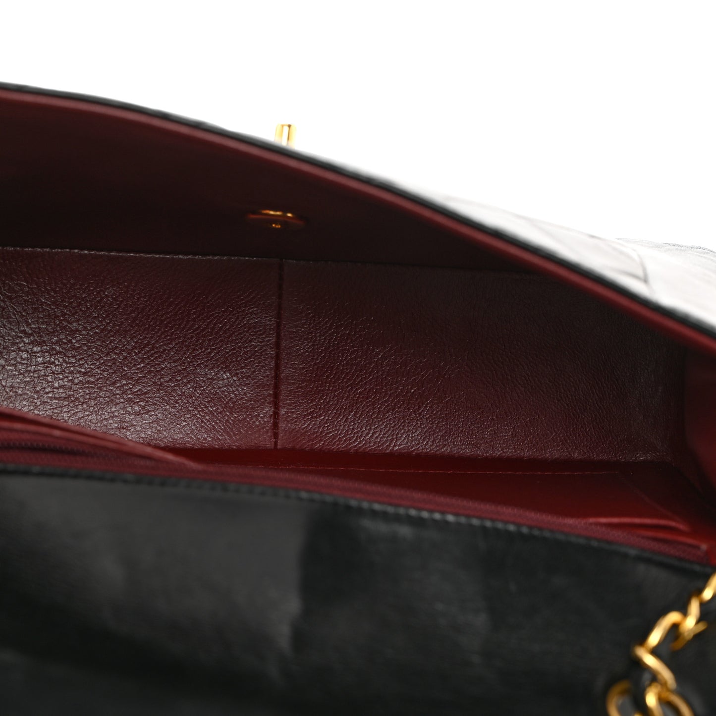 Lambskin Quilted Medium Single Flap Black